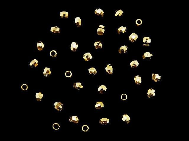 Silver925  Faceted Round 2mm  18KGP 10pcs
