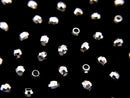 Silver925  Faceted Round 2mm  Rhodium Plated  20pcs
