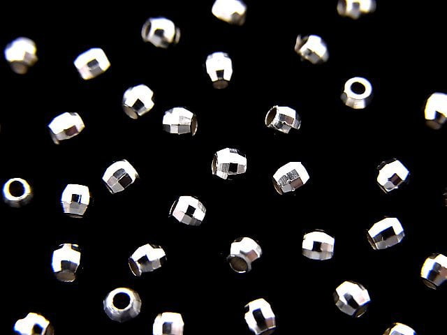 Silver925  Faceted Round 2mm  No coating  20pcs