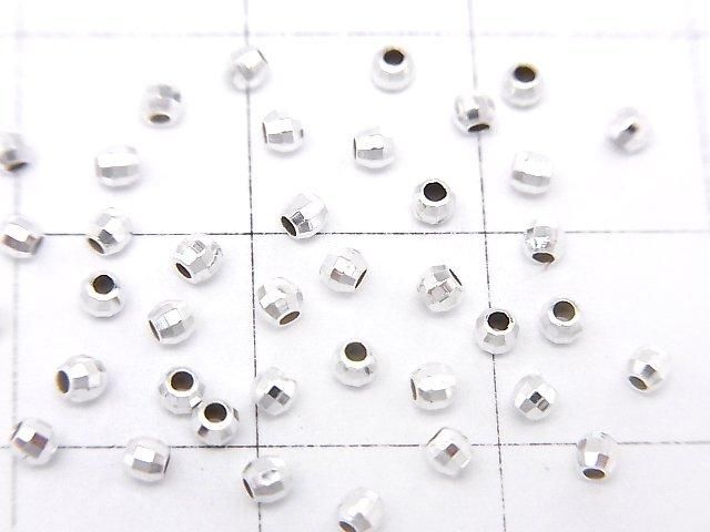 Silver925  Faceted Round 2mm  No coating  10pcs