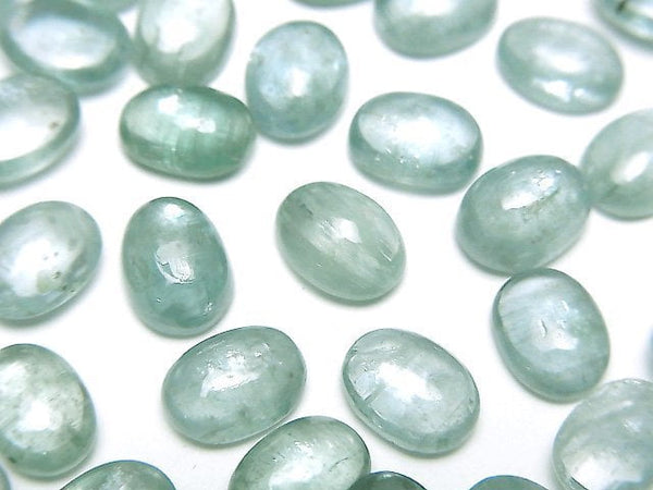 [Video]High Quality Aqua Kyanite AAA- Oval Cabochon 8x6mm 2pcs