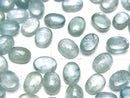 [Video]High Quality Aqua Kyanite AAA- Oval Cabochon 8x6mm 2pcs