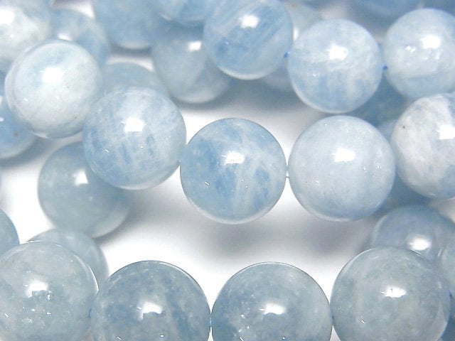 [Video]Madagascar Aquamarine AA++ Round 12mm-13mm Bracelet