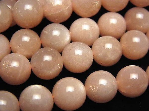 [Video] Orange Moonstone AA Round 10mm half or 1strand beads (aprx.15inch/38cm)