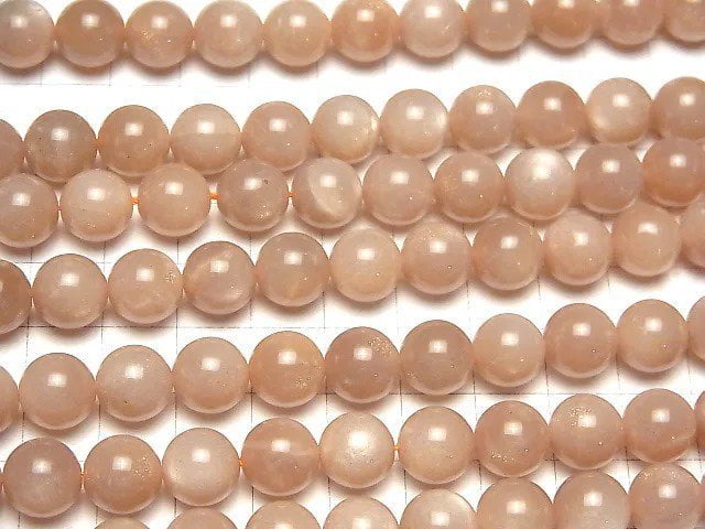 [Video] Orange Moonstone AA Round 10mm half or 1strand beads (aprx.15inch/38cm)