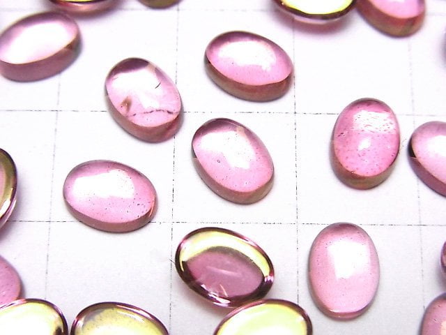 [Video]High Quality Pink Topaz AAA Oval Cabochon 8x6mm 2pcs