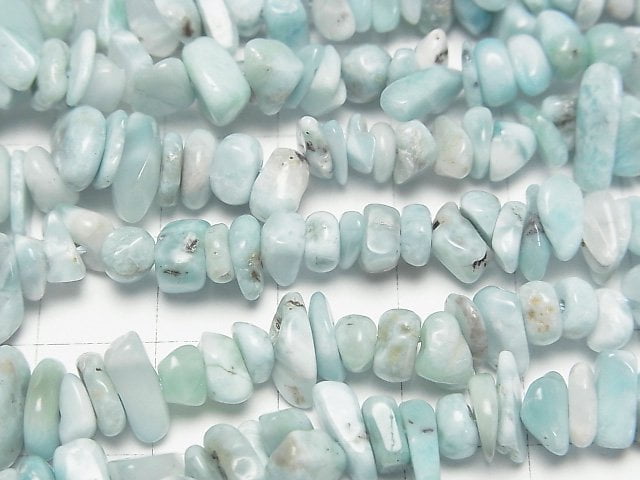 [Video]Larimar Pectolite AA Chips (Small Nugget) 1strand beads (aprx.15inch/38cm)