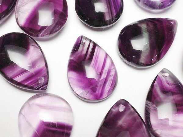 [Video] Phantom Fluorite AAA Pear shape [Purple] 1pc