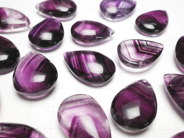 [Video] Phantom Fluorite AAA Pear shape [Purple] 1pc