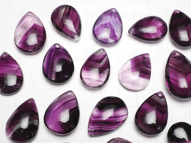 [Video] Phantom Fluorite AAA Pear shape [Purple] 1pc