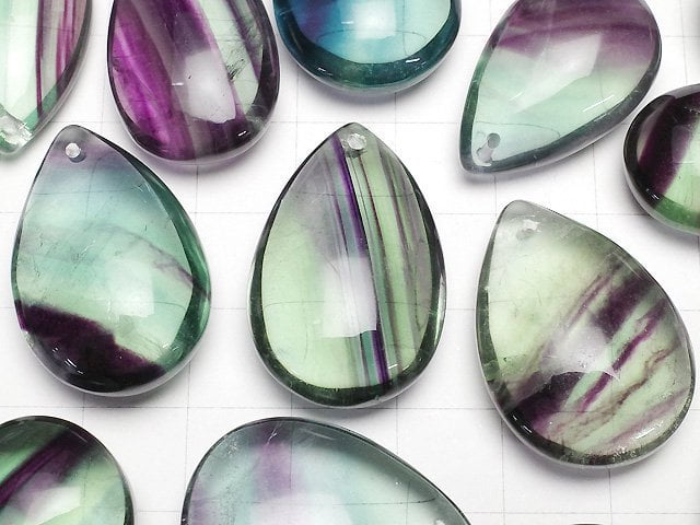 [Video] Green Fluorite AAA Pear shape 1pc