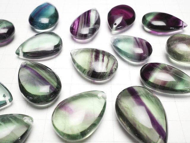 [Video] Green Fluorite AAA Pear shape 1pc