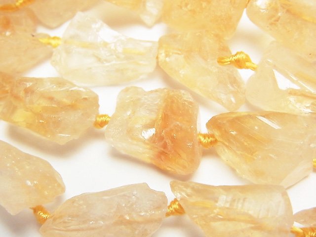 [Video]Citrine AA++ Rough Rock Nugget 1strand beads (aprx.15inch/37cm)