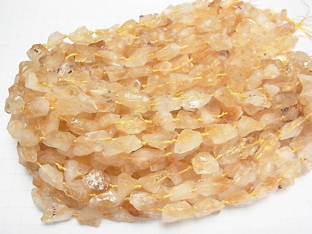 [Video]Citrine AA++ Rough Rock Nugget 1strand beads (aprx.15inch/37cm)