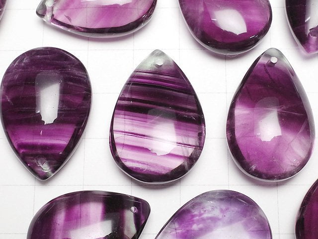 [Video] Purple Fluorite AAA Pear shape 1pc