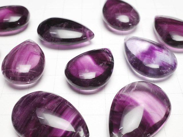 [Video] Purple Fluorite AAA Pear shape 1pc