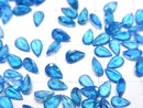[Video]High Quality Neon Blue Apatite AAA Loose stone Pear shape Faceted 5x3mm 3pcs
