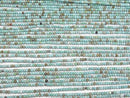 [Video]High Quality! Magnesite Turquoise Faceted Button Rondelle 2.5x2.5x1.5mm [Blue Green] 1strand beads (aprx.15inch/37cm)