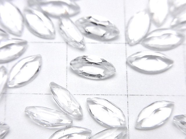 [Video]High Quality White Topaz AAA Loose stone Marquise Faceted 8x4mm 5pcs