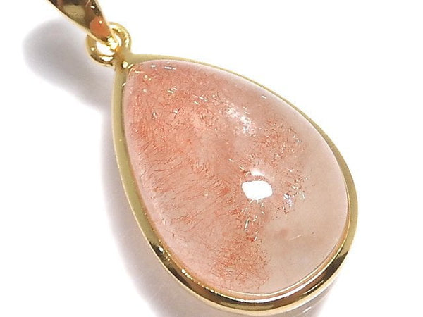 [Video][One of a kind] Natural Strawberry Quartz AA++ Pendant 18KGP NO.4