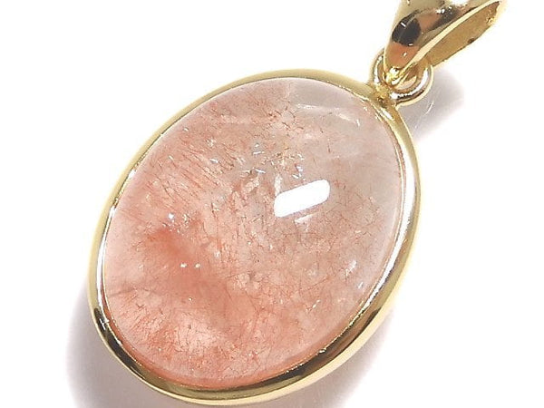 [Video][One of a kind] Natural Strawberry Quartz AA++ Pendant 18KGP NO.5