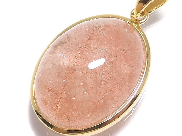 [Video][One of a kind] Natural Strawberry Quartz AA++ Pendant 18KGP NO.6