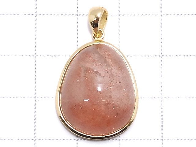 [Video][One of a kind] Natural Strawberry Quartz AA++ Pendant 18KGP NO.8