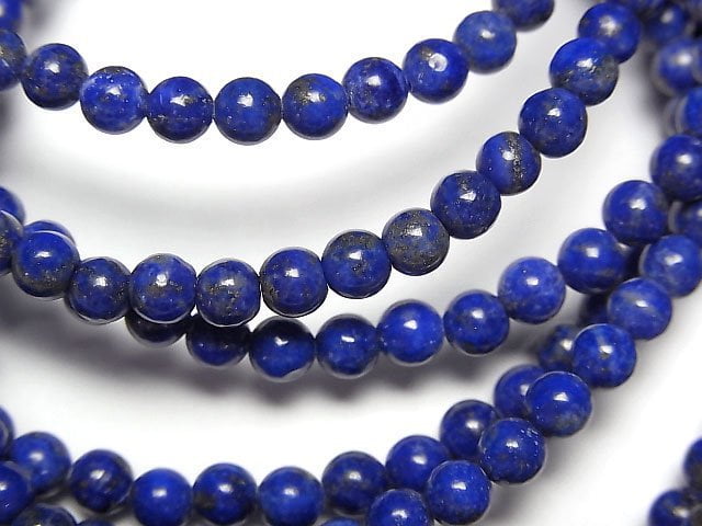 [Video] Lapislazuli AA Round 4mm Bracelet