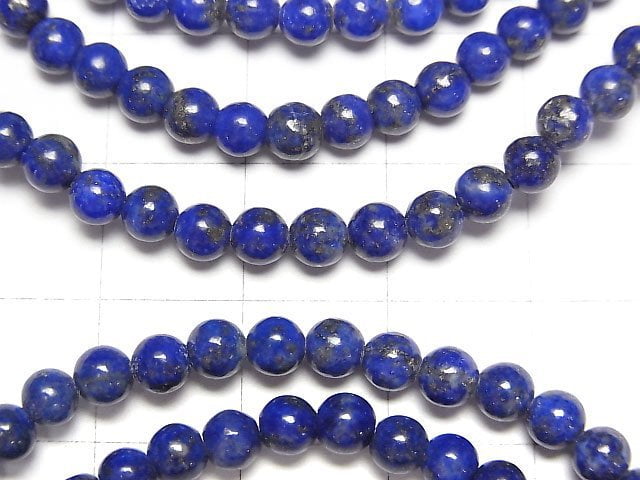 [Video] Lapislazuli AA Round 4mm Bracelet