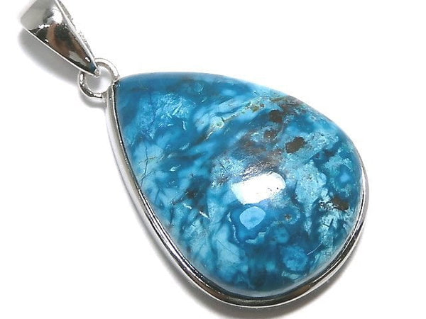 [Video][One of a kind] Chrysocolla AAA Pendant Silver925 NO.27