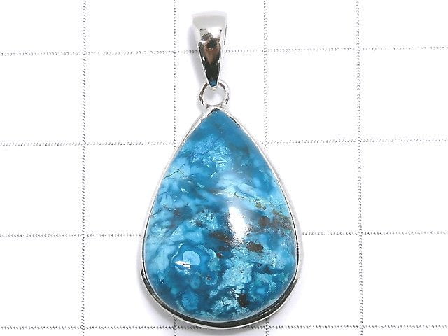 [Video][One of a kind] Chrysocolla AAA Pendant Silver925 NO.27