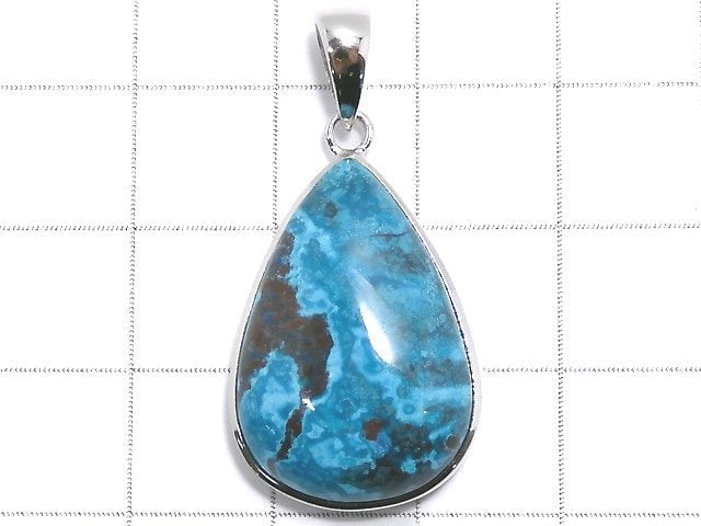 [Video][One of a kind] Chrysocolla AAA Pendant Silver925 NO.30