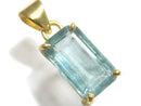 [Video][One of a kind] Aqua Kyanite AAA- Pendant 18KGP NO.33