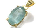 [Video][One of a kind] Aqua Kyanite AAA- Pendant 18KGP NO.34