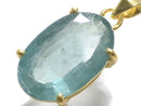 [Video][One of a kind] Aqua Kyanite AAA- Pendant 18KGP NO.38