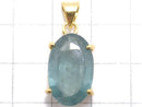 [Video][One of a kind] Aqua Kyanite AAA- Pendant 18KGP NO.38