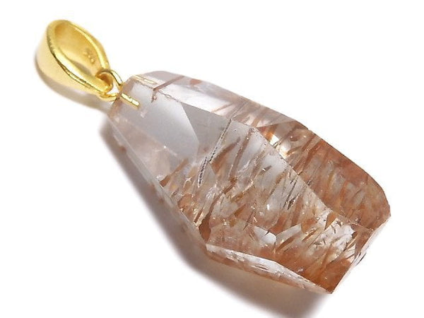 [Video][One of a kind] Copper Rutilated Quartz AAA Pendant 18KGP NO.3