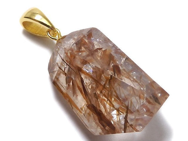 [Video][One of a kind] Copper Rutilated Quartz AAA Pendant 18KGP NO.8