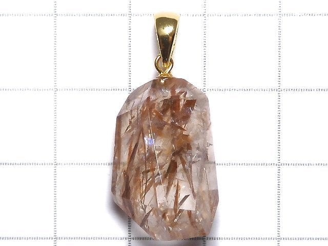 [Video][One of a kind] Copper Rutilated Quartz AAA Pendant 18KGP NO.8