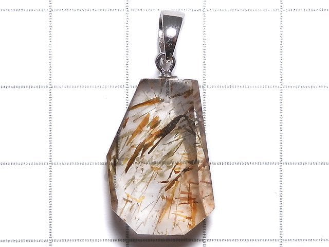 [Video][One of a kind] Copper Rutilated Quartz AAA Pendant Silver925 NO.13