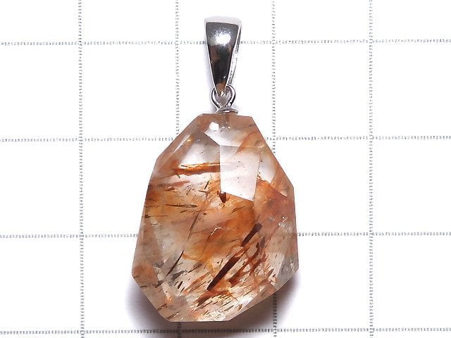 [Video][One of a kind] Copper Rutilated Quartz AAA Pendant Silver925 NO.19