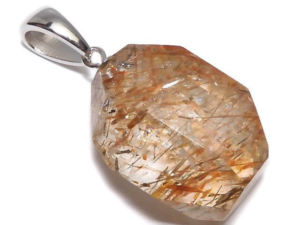 [Video][One of a kind] Copper Rutilated Quartz AAA Pendant Silver925 NO.20