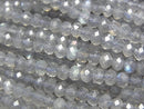 [Video] High Quality! Labradorite AAA- Faceted Button Rondelle 4x4x3mm 1strand beads (aprx.15inch/37cm)