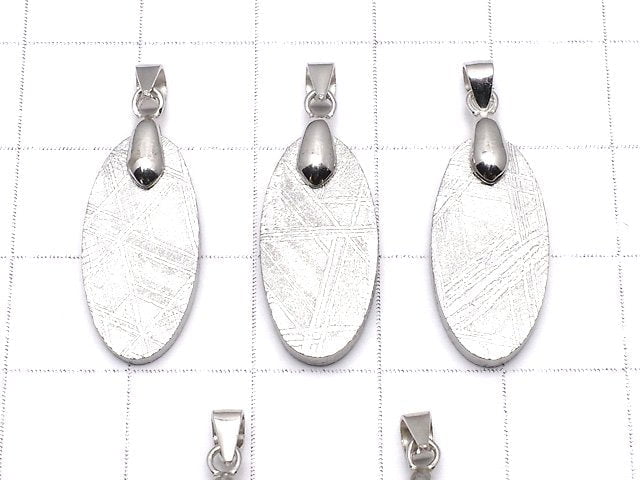 [Video] Meteorite (Muonionalusta) Pendant Oval 20x10mm 1pc