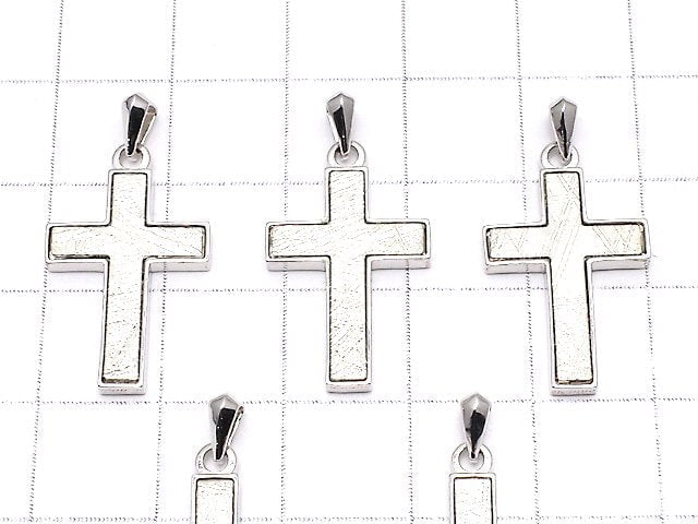[Video] Meteorite (Muonionalusta) Cross Pendant 23x14mm 1pc