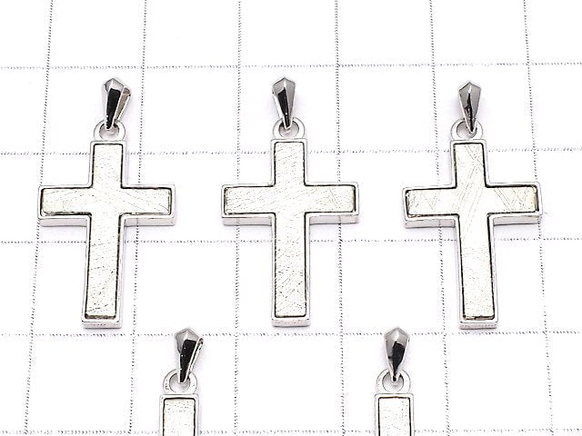 [Video] Meteorite (Muonionalusta) Cross Pendant 23x14mm 1pc