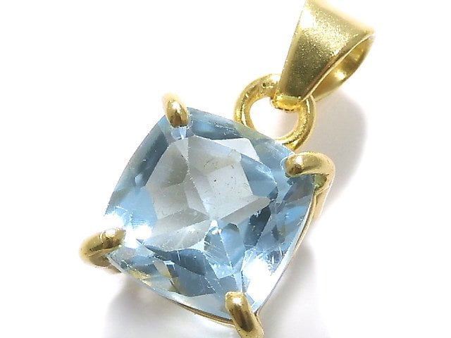 [Video][One of a kind] High Quality Sky Blue Topaz AAA Pendant 18KGP NO.12