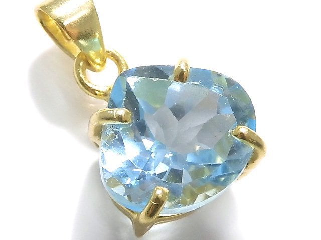 [Video][One of a kind] High Quality Sky Blue Topaz AAA Pendant 18KGP NO.15