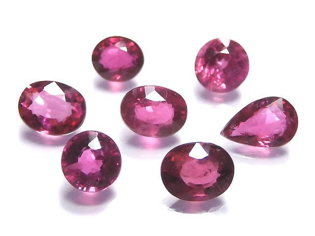 [Video][One of a kind] High Quality Rubellite AAA Loose stone Faceted 7pcs Set NO.8