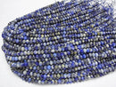 [Video] High Quality! Lapislazuli A+ Faceted Button Rondelle 6.5x6.5x4.5mm 1strand beads (aprx.15inch/36cm)